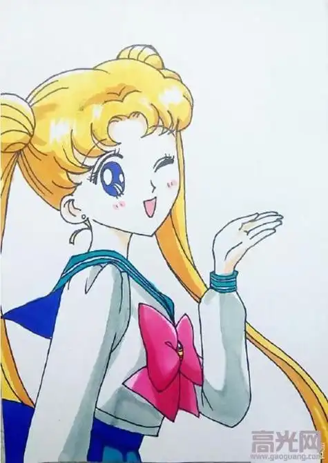 卡通人物简笔画美少女彩色公主