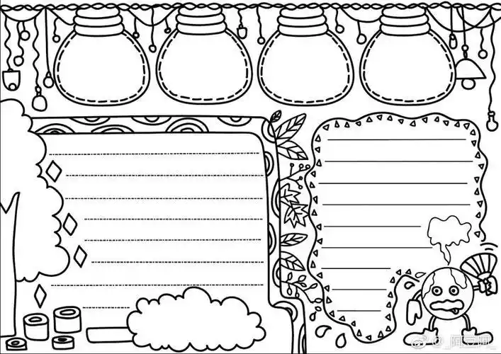 低碳生活保护环境手抄报模板手抄报版面设计