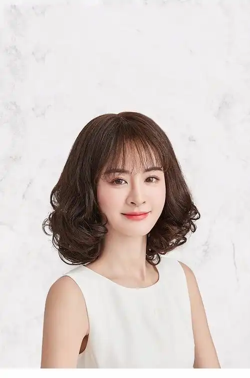 假发女中长卷发妈妈长卷发型中老年发套全真发全头套真人发丝自然色