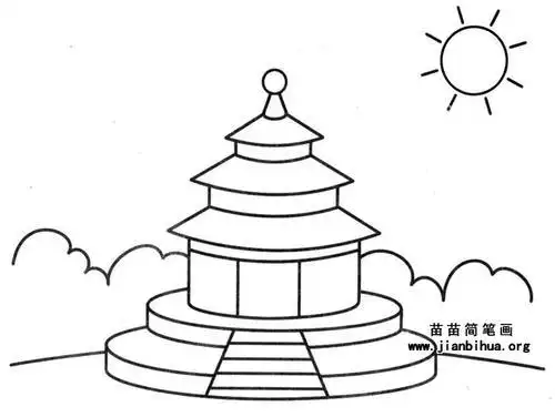 仙女山风景简笔画