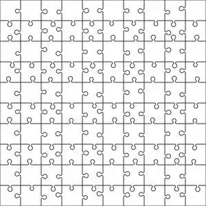 拼图游戏.轮廓矢量照片