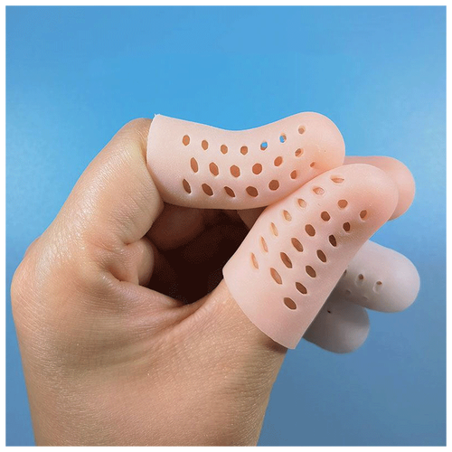 优凡优品假手指套残疾人新款带孔硅胶手指套保护手指透气手写l30亮
