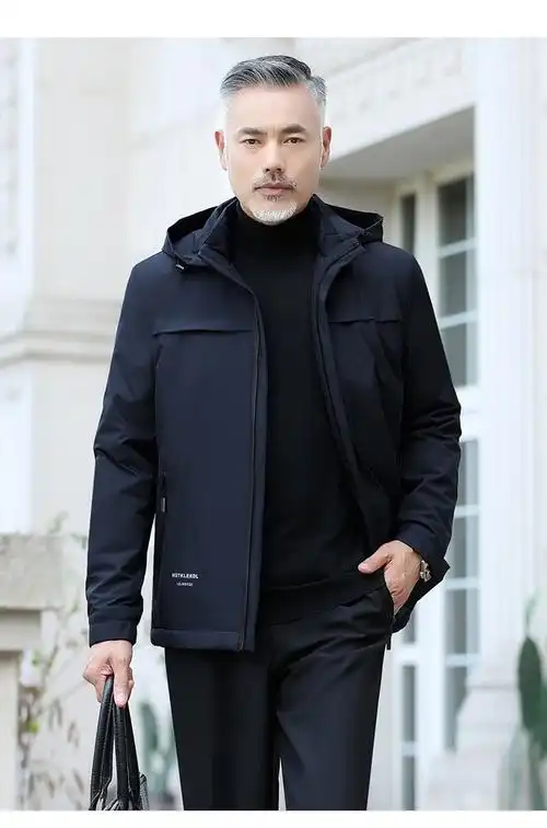 【高品质】【工厂直供】爸爸秋装外套男加绒加厚50岁中老年人中年男士