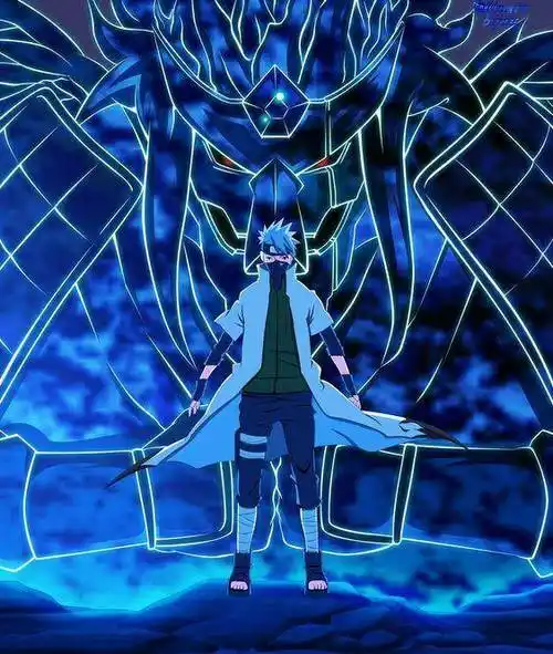 斑爷的完全体须佐,曾经跟柱间正面抗衡,配合九尾组成九尾须佐能乎盔甲