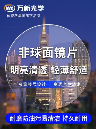 镜片万新超薄高清防辐射球面低中高度近视散光定制眼镜片