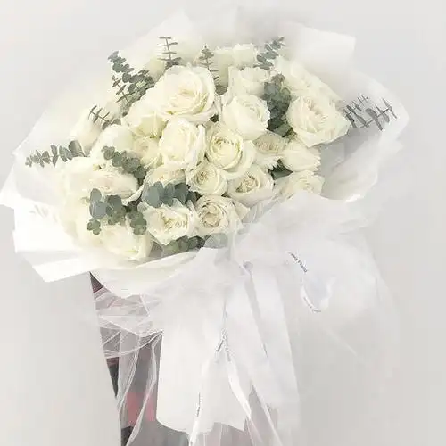 19朵33朵ins温柔风粉玫瑰白玫瑰仙女纱送女友老婆妈妈老师闺蜜朋友