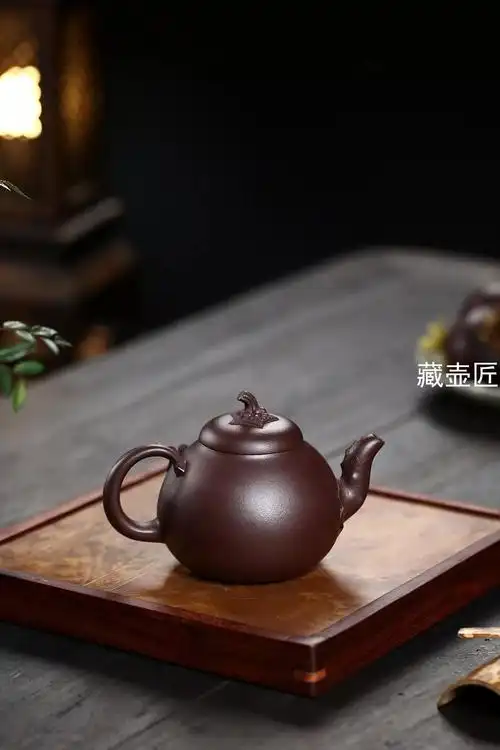 杨卫刚紫砂高工「瓜语」原矿紫茄泥330cc-藏壶匠