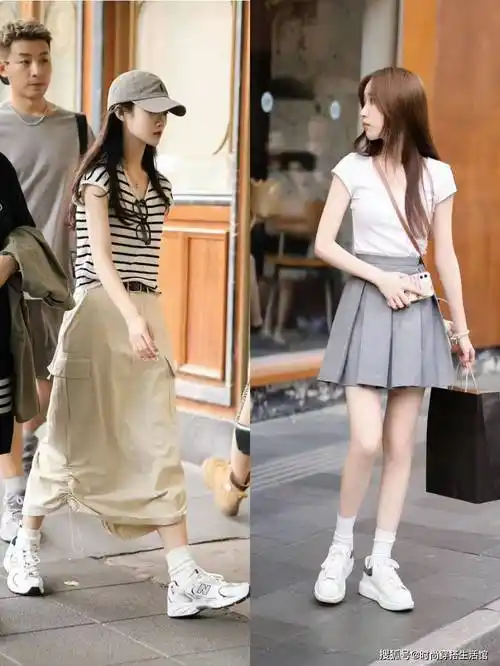 原创去了上海才知道会穿的女人都爱裙子运动鞋美得优雅高级
