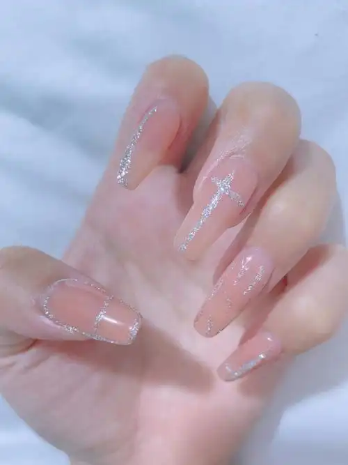 简单淑女款式指甲