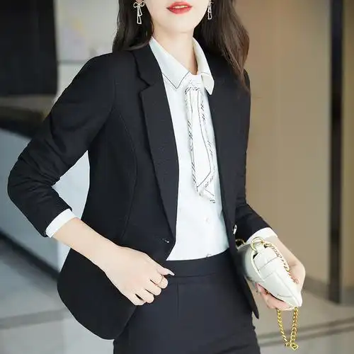 韩国职业装套装女秋新款总裁商务白领工作服女士西服面试正装工装