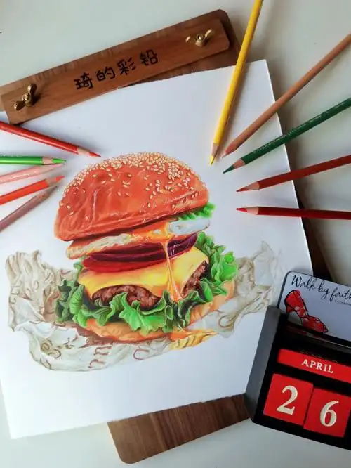 彩铅汉堡王