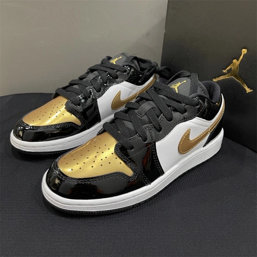 airjordanlowgs耐克aj1黑金脚趾男女休闲板鞋