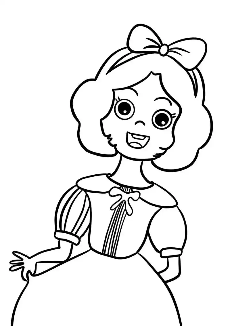 创意儿童画～白雪公主.适合4-10岁同学完成#马克笔手绘 # - 抖音