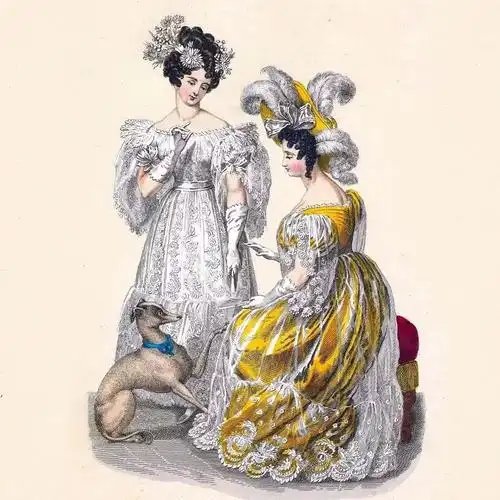 instagram复古欧洲宫廷风时装手绘