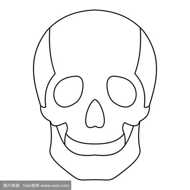 骷髅图标轮廓样式