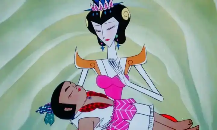 葫芦娃大战蛇精看七娃这大体格一个人都能把她打趴下