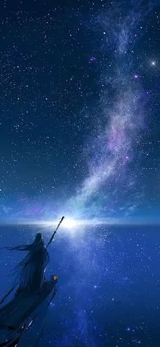 古风星空高清手机壁纸,古风星空锁屏美男淡雅