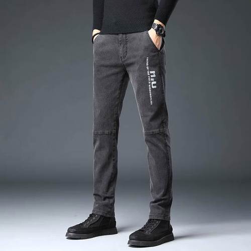 poolo mebrdon 保罗蒙巴登十大品牌弹力牛仔裤男士修身小脚裤春季新款