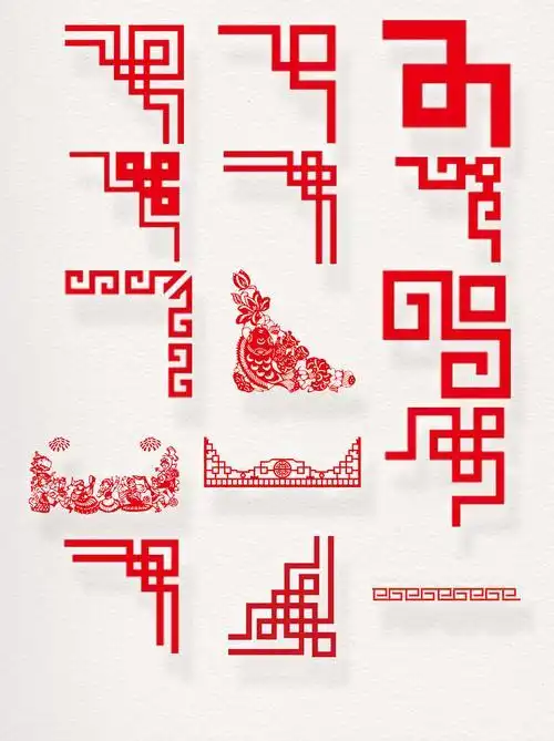 中国风剪纸边框剪纸图案剪纸中国风边框关键词边框花纹剪纸中国风剪影