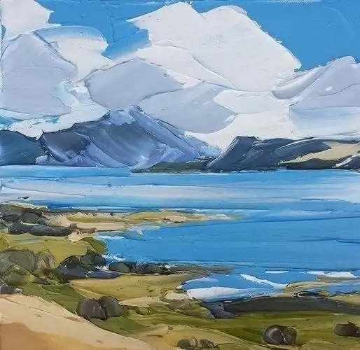 重油彩风景,不敢画笔触不敢用颜料的美术生一定要看!