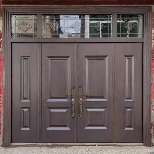 锌合金大门别墅大门双开门对开门农村进户大门进户防盗门家用乡村