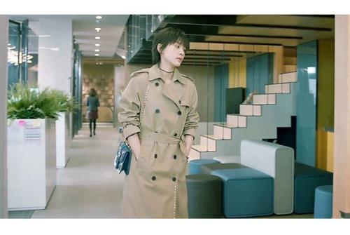 欢乐颂王子文同款双排扣中长款铆钉风衣女百搭显瘦过膝外套大衣