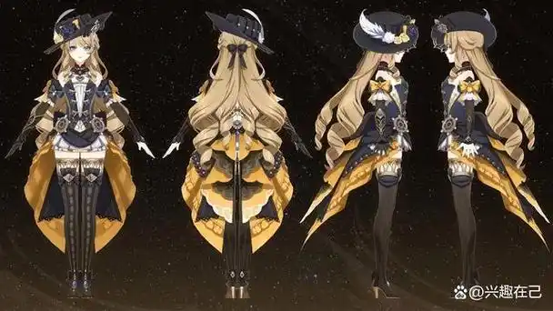 原神4.0部分角色模型三视图,你觉得好看吗?