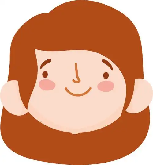 可爱的小女孩脸卡通人物孤立