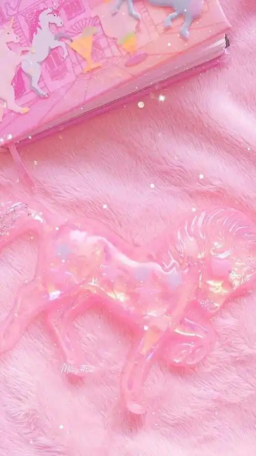 粉红色独角兽可爱少女心手机壁纸