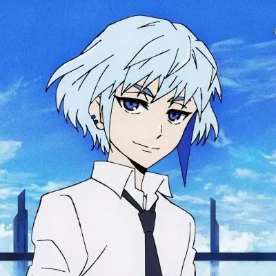 林弦 酷冷漠帅气蓝色头发动漫男头_男生头像_我要个性网