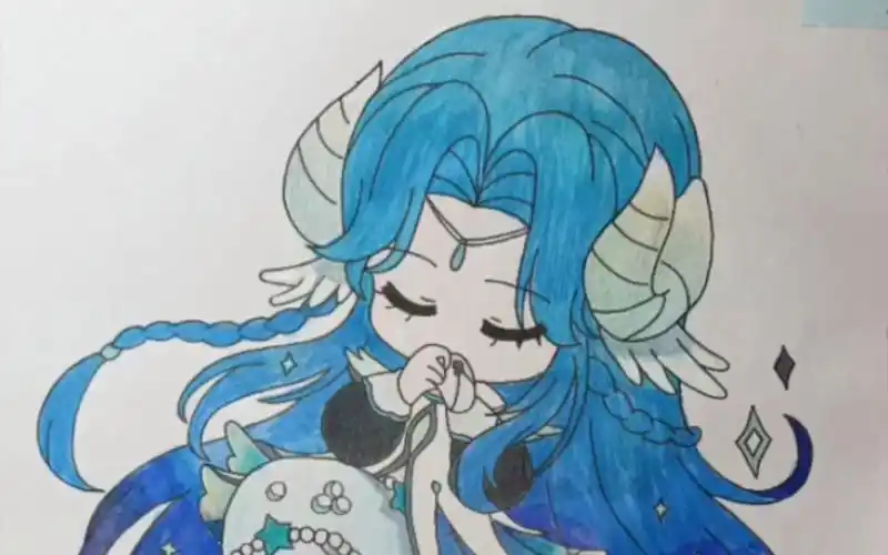 动漫手绘作品集:十二星座——摩羯座