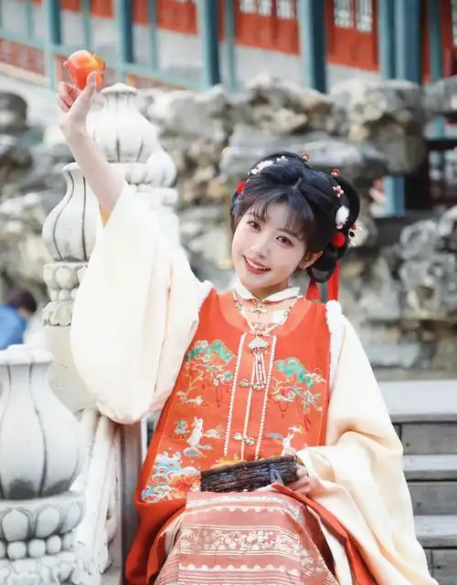 赖美云古风写真手提兔儿灯游园娇俏甜美美艳动人