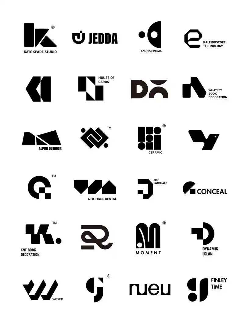 简约高级logo设计|几何图形-简约不简