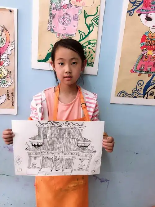 周六线描二级——古建筑