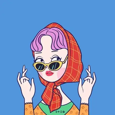 卡通淑女小人头像 卡通头像图片大全 -【爱个性】