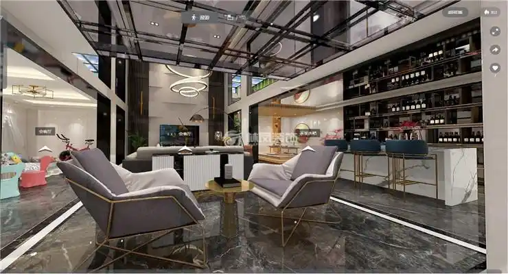 美好奉玺台460平轻奢风格效果图