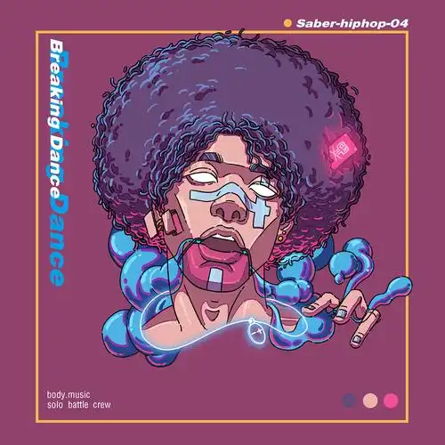 saber-hiphop四元素|插画|新锐潮流插画|钟艾的田乔森 - 原创作品