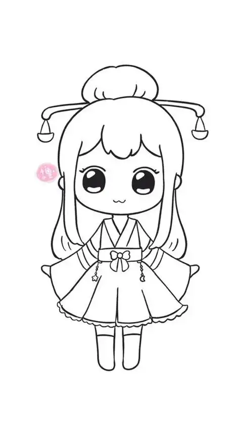 少女怎么画十二星座汉服简笔画简笔画12星座公主简笔画12星座公主裙