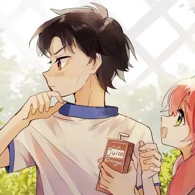 小清新甜蜜互动的动漫情侣头像图片