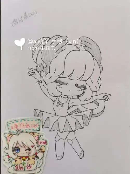 迷你世界塔莎原创画画的日常儿童简笔画教程