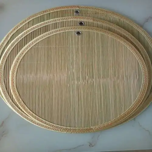 可悬挂加厚圆形天然竹子盖帘放饺子的篦子包子盖垫饺子托盘锅盖