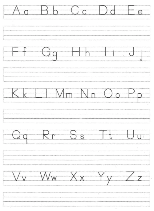 26字母的标准写法