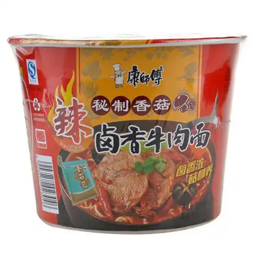康师傅辣味秘制香菇卤香牛肉面112g(新老包装随机发货)