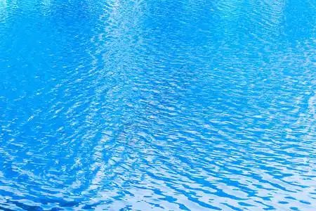 湖水表面上的蓝色波纹图片