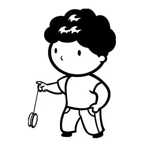 栏目里的玩悠悠球的小孩简笔画步骤图片大全,供小朋友们参考临摹学习