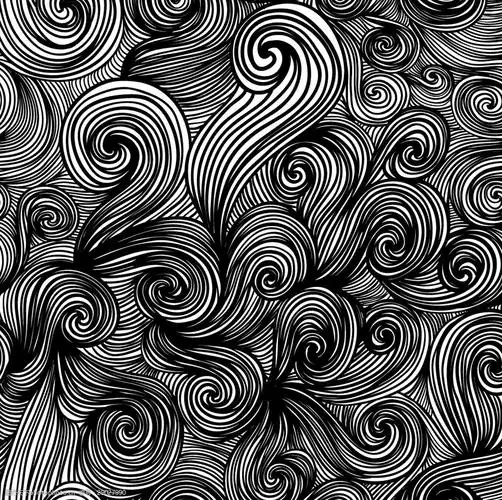 黑白花纹底纹矢量图下载