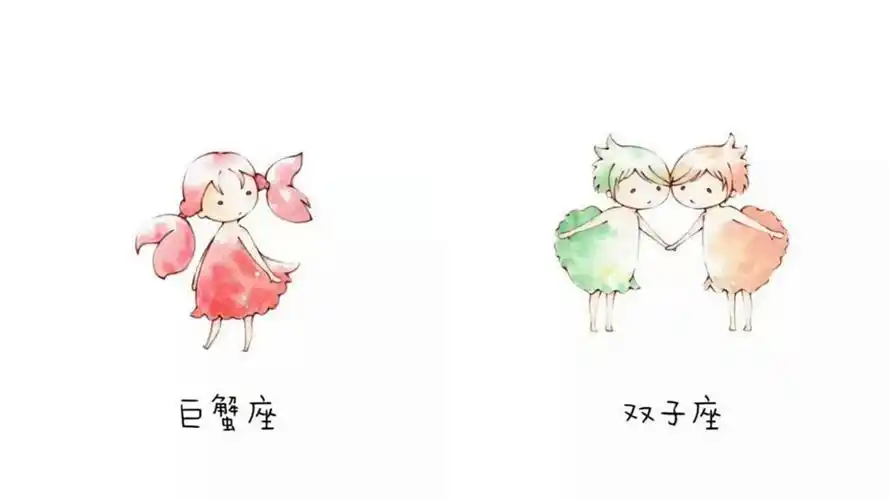 十二星座q版萌图简笔画 双鱼座卡通萌画 - 时代开运网