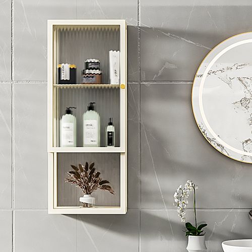 轻奢卫生间置物架壁挂式免打孔浴室厕所马桶上方收纳柜窄侧小吊柜