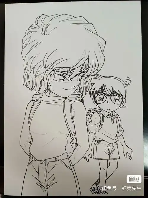 马克笔画名侦探柯南灰原哀初登场名场面柯哀灰原哀