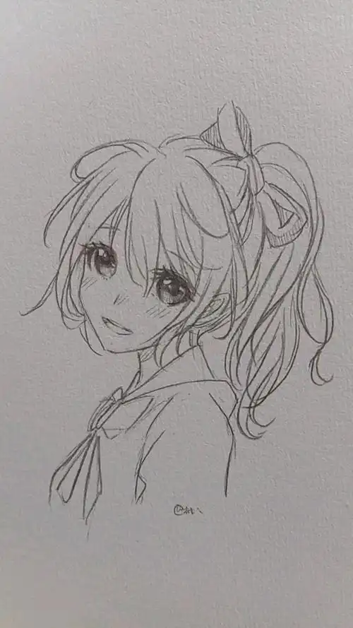 画高马尾@全民小视频